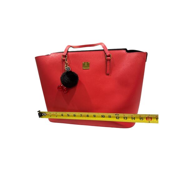 MCM Orange Saffiano Leather Tote – Gold Hardware – AUTHENTIC w/ Certificate - Picture 11 of 12